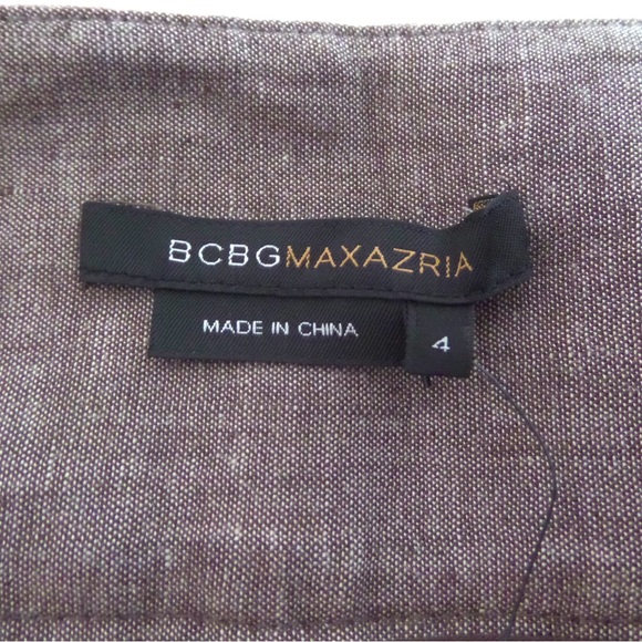 BCBGMAXAZRIA TABATHA Wide leg cuffed linen pants with belt Size 4 - Picture 5 of 13